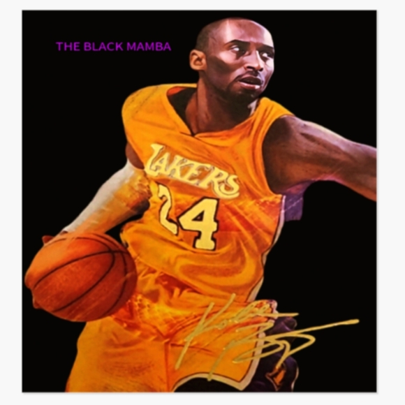 NEW!💯 SELF-CREATED KOBE BRYANT LAKERS 8.5x11 ULTRA GLOSSY BASKETBALL ART POSTER - Picture 3 of 4